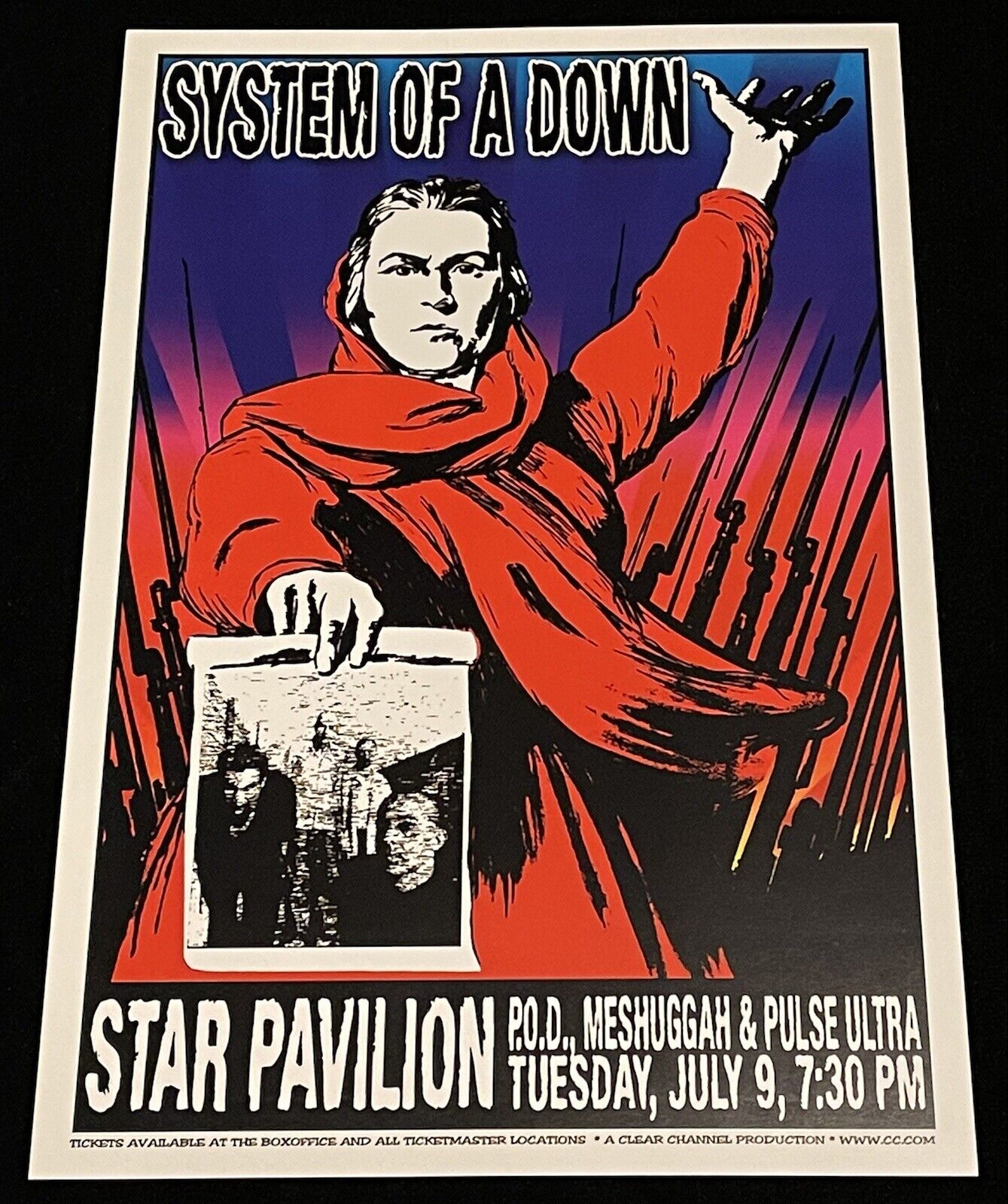 🖐🏼 System Of A Down Meshuggah P.o.d. Poster Star Pavilion Hershey 7/9/02 Soad