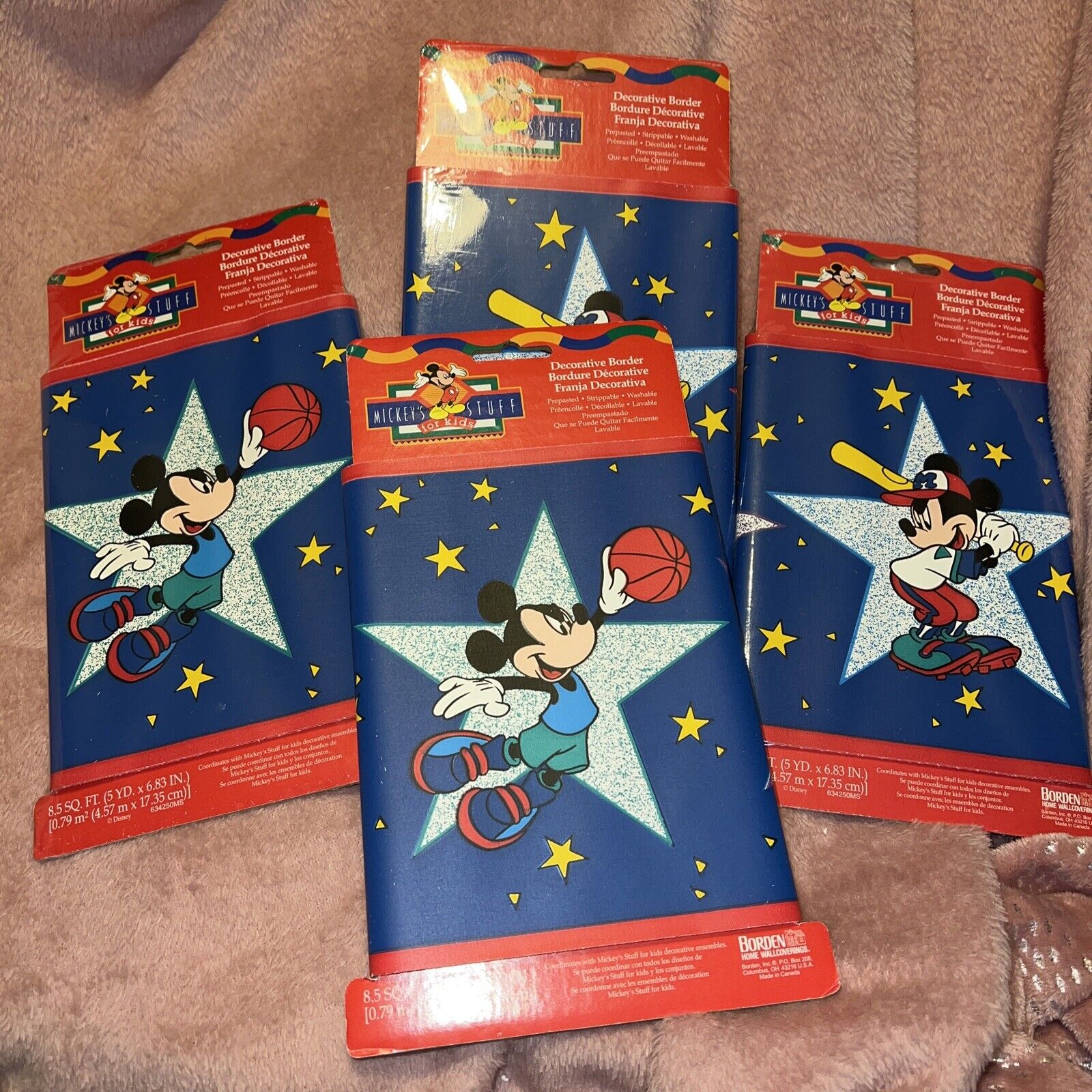 Disney Borden Mickey's Stuff For Kids Decorative Border Sports Themes 4 Total
