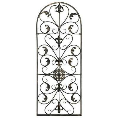 Large Tuscan Wrought Iron Metal Wall Decor Art Rustic Vintage Garden Patio Home