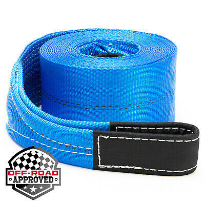 4" X 30' Heavy Duty Recovery Winch Tow Loop Strap 4x4 Rope Chain Towing Tow