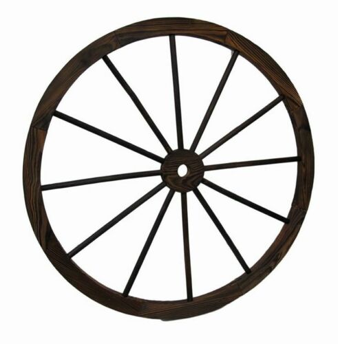 Wagon Wheel 32" Wooden Large Decorative Home Garden Yard - Western Wood Rustic